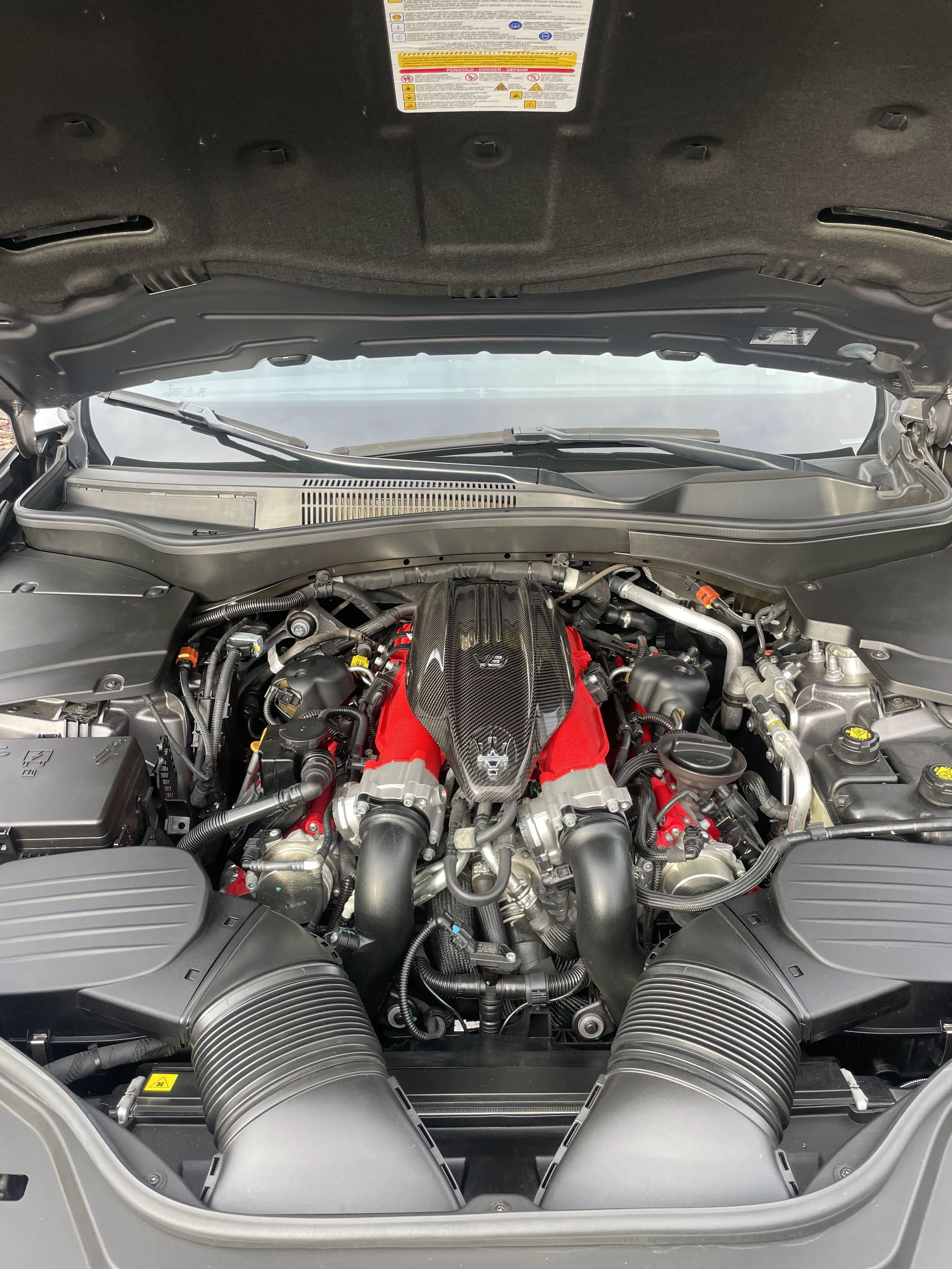 Engine bay after a steam clean